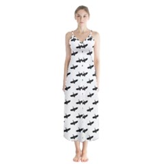 Freedom Concept Graphic Silhouette Pattern Button Up Chiffon Maxi Dress by dflcprintsclothing