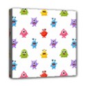 Seamless Pattern Cute Funny Monster Cartoon Isolated White Background Mini Canvas 8  x 8  (Stretched) View1