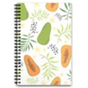 Seamless Tropical Pattern With Papaya 5.5  x 8.5  Notebook View1