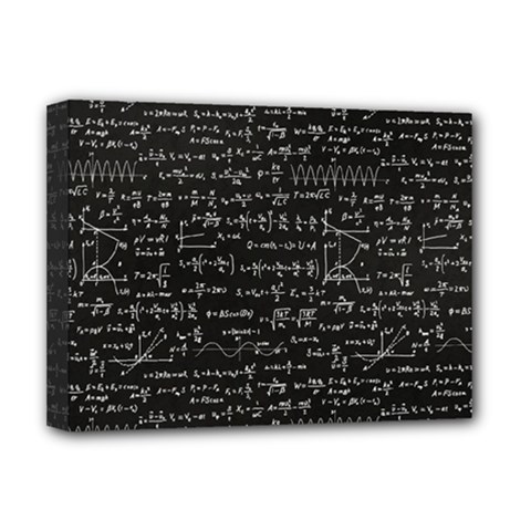 Math Equations Formulas Pattern Deluxe Canvas 16  X 12  (stretched)  by Vaneshart