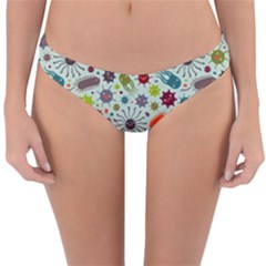 Seamless Pattern With Viruses Reversible Hipster Bikini Bottoms by Vaneshart