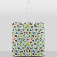 Seamless Pattern With Viruses Full Print Rope Handle Tote (large) by Vaneshart