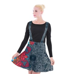 Abstract Decorative Background Ornament With Mosaic Elements Suspender Skater Skirt by Vaneshart
