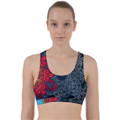 Abstract Decorative Background Ornament With Mosaic Elements Back Weave Sports Bra by Vaneshart