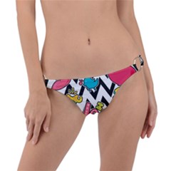 Vector Romantic Love Seamless Pattern Ring Detail Bikini Bottom by Vaneshart