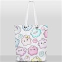 Cute Doodle Cartoon Seamless Pattern Full Print Rope Handle Tote (Small) View1