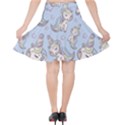 Pattern With Cute Unicorns Velvet High Waist Skirt View2