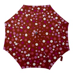 Lesbian Pride Flag Scattered Polka Dots Hook Handle Umbrellas (small) by VernenInk