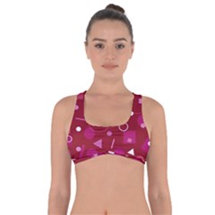 Lesbian Pride Flag Retro Shapes Pattern Got No Strings Sports Bra by VernenInk