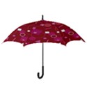 Lesbian Pride Flag Retro Shapes Pattern Hook Handle Umbrellas (Small) View3