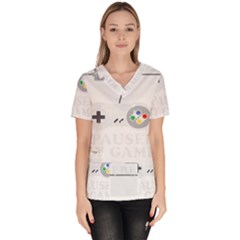 I Had To Pause My Game To Be Here Women s V-neck Scrub Top by ChezDeesTees