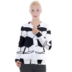 Soccer Lovers Gift Casual Zip Up Jacket by ChezDeesTees