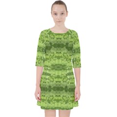 Watermelon Pattern, Fruit Skin In Green Colors Pocket Dress by Casemiro