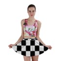 Chess board background design Mini Skirt View1