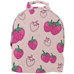 Seamless Strawberry Fruit Pattern Background Mini Full Print Backpack by Vaneshart
