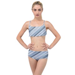 Modern Stripes Print Layered Top Bikini Set by dflcprintsclothing