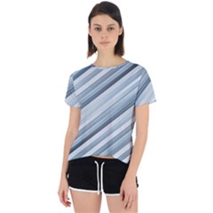 Modern Stripes Print Open Back Sport Tee by dflcprintsclothing