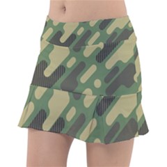 Camouflage-pattern-background Tennis Skorts by Vaneshart
