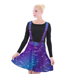 Realistic-night-sky-poster-with-constellations Suspender Skater Skirt by Vaneshart