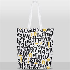 Letters-pattern Full Print Rope Handle Tote (small) by Vaneshart