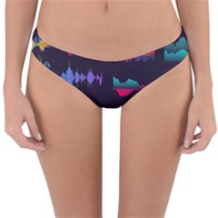 Colorful-sound-wave-set Reversible Hipster Bikini Bottoms by Vaneshart