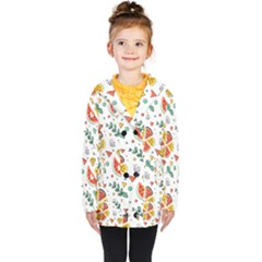 Seamless-hipster-pattern-with-watermelons-mint-geometric-figures Kids  Double Breasted Button Coat by Vaneshart