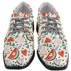 Seamless-vector-pattern-with-watermelons-mint Women Heeled Oxford Shoes by Vaneshart