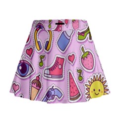 Fashion Patch Set Mini Flare Skirt by Vaneshart