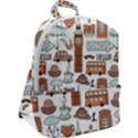 Seamless-pattern-with-london-elements-landmarks Zip Up Backpack View2