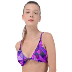 Triangular-shapes-background Knot Up Bikini Top by Vaneshart
