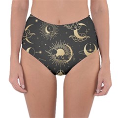 Asian-set-with-clouds-moon-sun-stars-vector-collection-oriental-chinese-japanese-korean-style Reversible High-waist Bikini Bottoms by Vaneshart