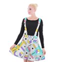 Tridimensional-pastel-shapes-background-memphis-style Suspender Skater Skirt View1