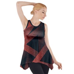 Stippled Seamless Pattern Abstract Side Drop Tank Tunic by Vaneshart
