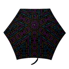Neon Geometric Seamless Pattern Mini Folding Umbrellas by dflcprintsclothing
