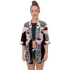 Chris Wall Open Front Chiffon Kimono by snowwhitegirl