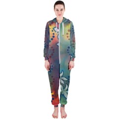 Flower Dna Hooded Jumpsuit (ladies)  by RobLilly