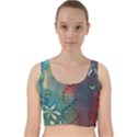 Flower Dna Velvet Racer Back Crop Top View1