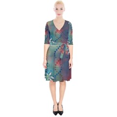 Flower Dna Wrap Up Cocktail Dress by RobLilly