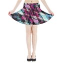 Matrix Grunge Print Mini Flare Skirt View3