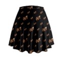 Out Word Motif Print Pattern Mini Flare Skirt View2