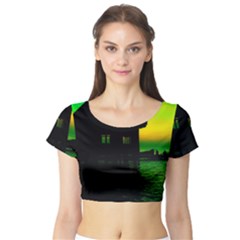 Ocean Dreaming Short Sleeve Crop Top by essentialimage