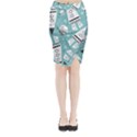 Cute seamless pattern with rocket planets stars Midi Wrap Pencil Skirt View1