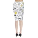 Set cute colorful doodle hand drawing Midi Wrap Pencil Skirt View2