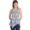 Halftone tech hexagons seamless pattern Sleeveless Tunic View1