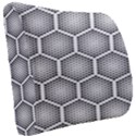 Halftone tech hexagons seamless pattern Seat Cushion View2