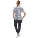 Halftone tech hexagons seamless pattern Short Sleeve Zip Up Jacket View2