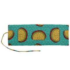 Taco Drawing Background Mexican Fast Food Pattern Roll Up Canvas Pencil Holder (m) by BangZart