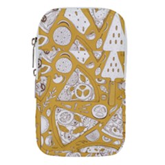 Vector Seamless Pizza Slice Pattern Hand Drawn Pizza Illustration Great Pizzeria Menu Background Waist Pouch (small) by BangZart