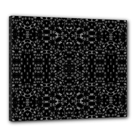 Black And White Tech Pattern Canvas 24  X 20  (stretched) by dflcprintsclothing