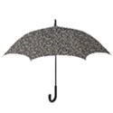 Leopard spots pattern, geometric dots, animal fur print Hook Handle Umbrellas (Medium) View3